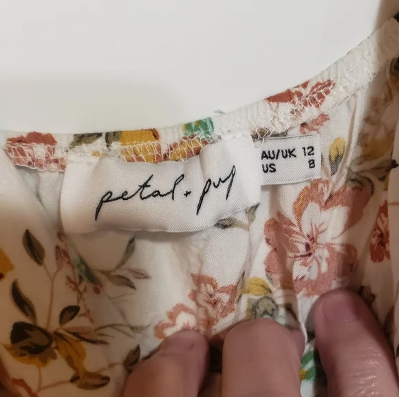 Petal And Pup Long Floral High Low Hemline Dress,ruffles,boho,size 8 - Picture 4 of 7